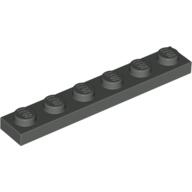 Lego destička 1x6, tmavě šedá (366627, 4109987)
